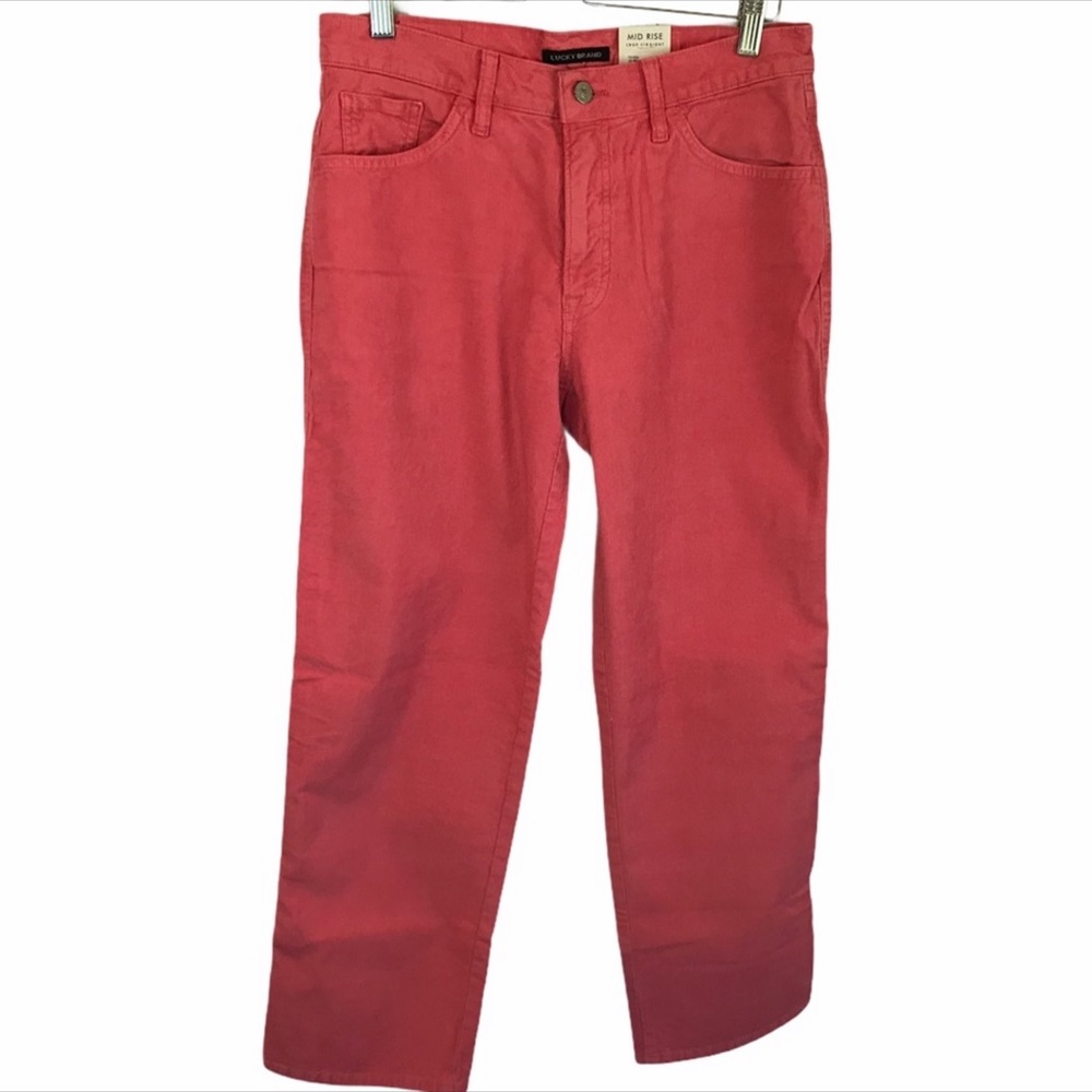 Lucky Jeans Corduroy Mid Rise Crop Straight NWT